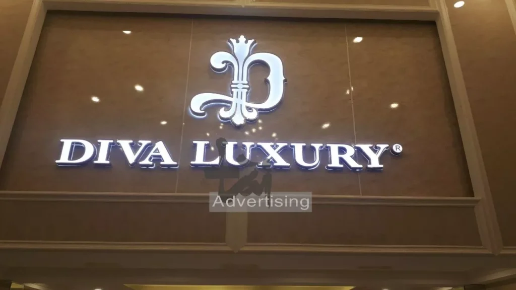 Quảng cáo Tài Long An Chữ inox mặt mica đèn led