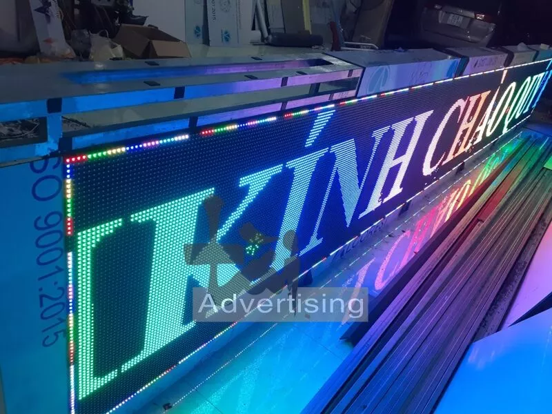 Quảng cáo Tài Long An thi công bảng hộp đèn led chạy chữ