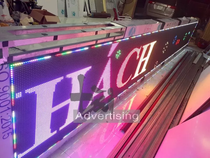 Quảng cáo Tài Long An thi công bảng hộp đèn led chạy chữ