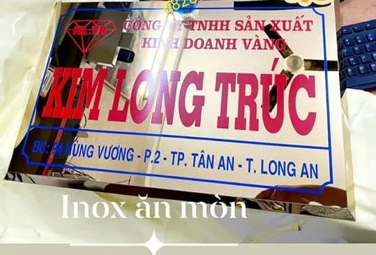 Quảng cáo Tài Long An gia công bảng số nhà, bảng tên công ty ăn mòn kim loại