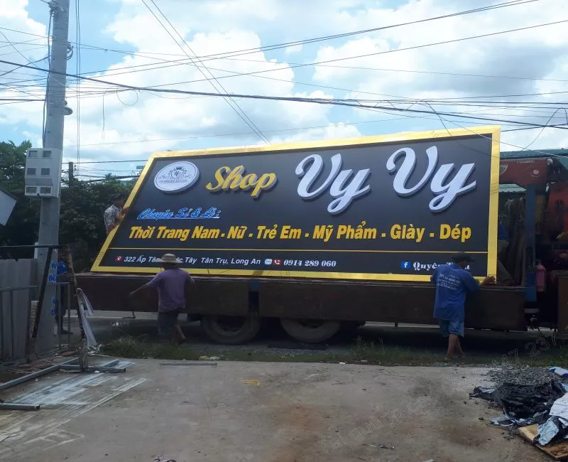 Quảng cáo Tài Long An Chữ nổi mica